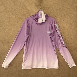 Bassdash Hoodie‎ Womens Sz M Purple Ombre Sassy Striper Slayers Shelby Fishing